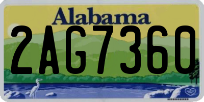 AL license plate 2AG7360