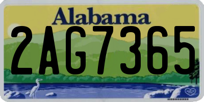 AL license plate 2AG7365