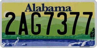 AL license plate 2AG7377