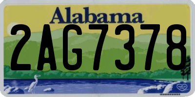 AL license plate 2AG7378