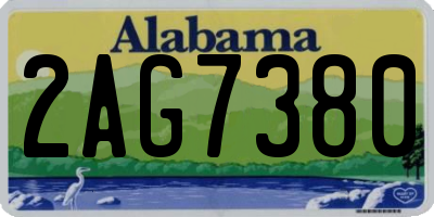 AL license plate 2AG7380