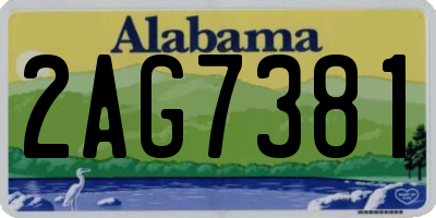 AL license plate 2AG7381