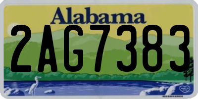 AL license plate 2AG7383