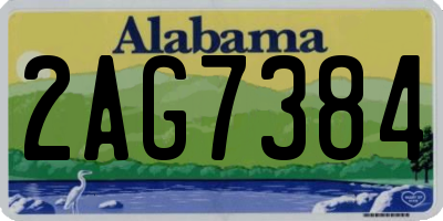 AL license plate 2AG7384