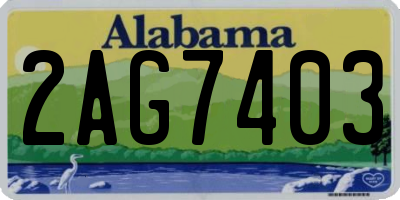 AL license plate 2AG7403