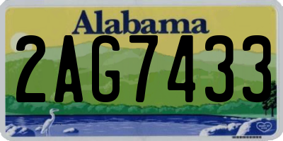 AL license plate 2AG7433