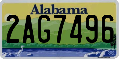 AL license plate 2AG7496