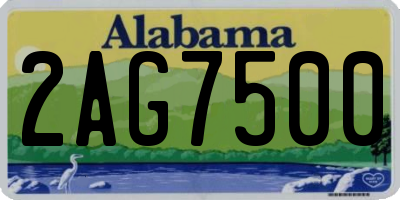 AL license plate 2AG7500