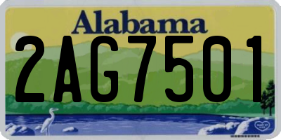 AL license plate 2AG7501