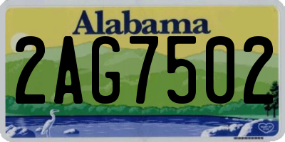 AL license plate 2AG7502