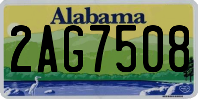 AL license plate 2AG7508