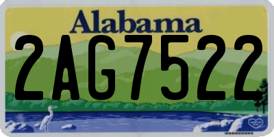 AL license plate 2AG7522