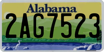 AL license plate 2AG7523