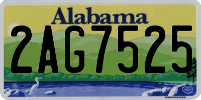 AL license plate 2AG7525