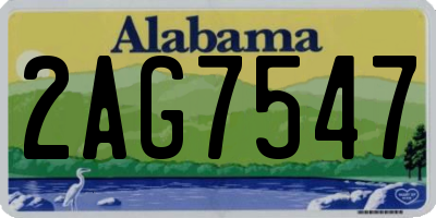 AL license plate 2AG7547