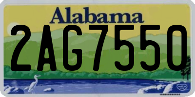 AL license plate 2AG7550