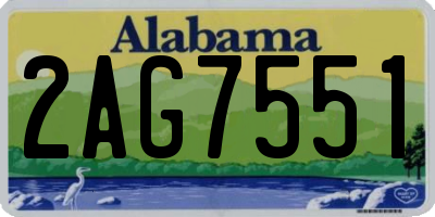 AL license plate 2AG7551