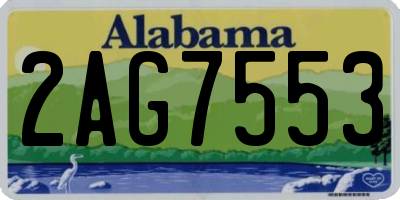 AL license plate 2AG7553