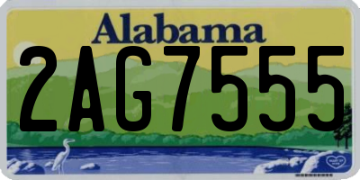 AL license plate 2AG7555
