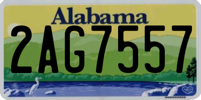 AL license plate 2AG7557