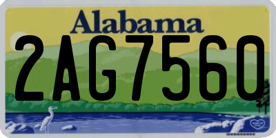 AL license plate 2AG7560