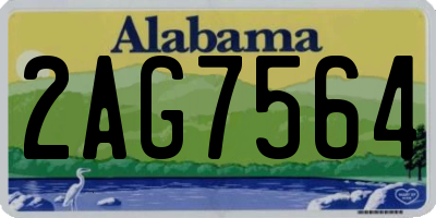 AL license plate 2AG7564