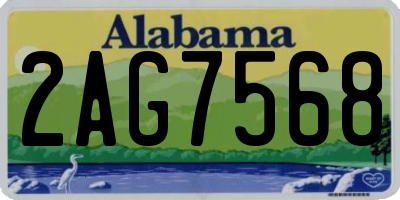 AL license plate 2AG7568