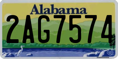 AL license plate 2AG7574