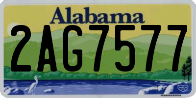 AL license plate 2AG7577