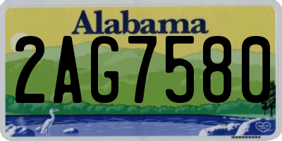 AL license plate 2AG7580