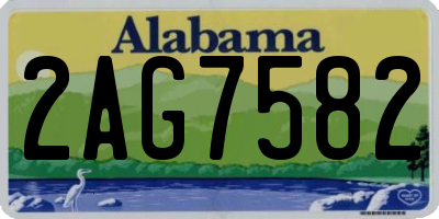 AL license plate 2AG7582
