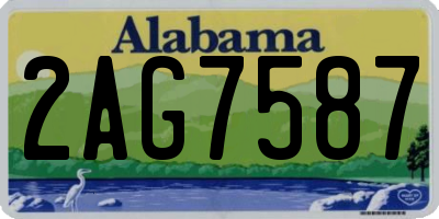 AL license plate 2AG7587
