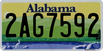 AL license plate 2AG7592