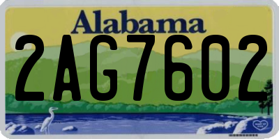 AL license plate 2AG7602