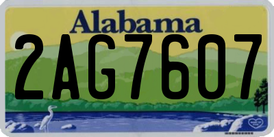 AL license plate 2AG7607