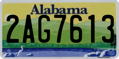 AL license plate 2AG7613