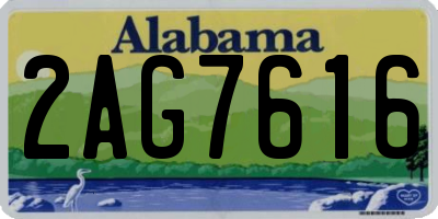 AL license plate 2AG7616