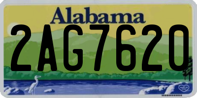 AL license plate 2AG7620