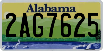 AL license plate 2AG7625