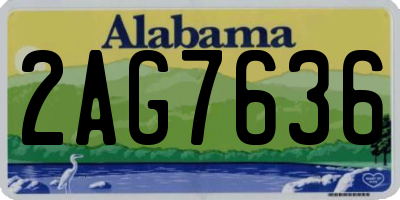 AL license plate 2AG7636