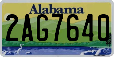 AL license plate 2AG7640