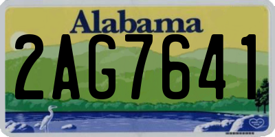 AL license plate 2AG7641