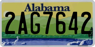 AL license plate 2AG7642