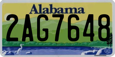 AL license plate 2AG7648