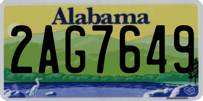 AL license plate 2AG7649