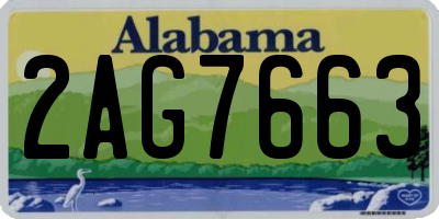 AL license plate 2AG7663