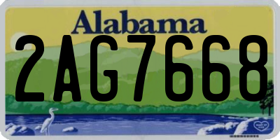 AL license plate 2AG7668
