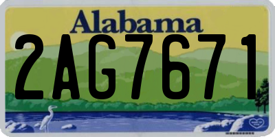 AL license plate 2AG7671