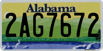 AL license plate 2AG7672