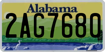 AL license plate 2AG7680